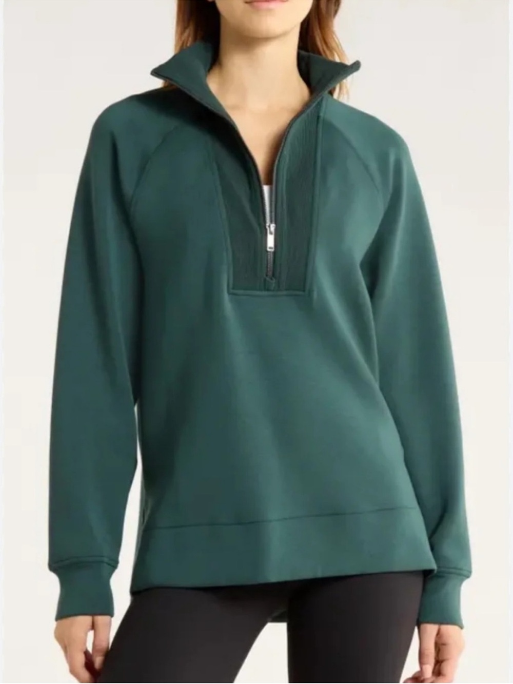 NWOT -SPANX $138 Women's AirEssentials® Brushed Half Zip,  Sz Small